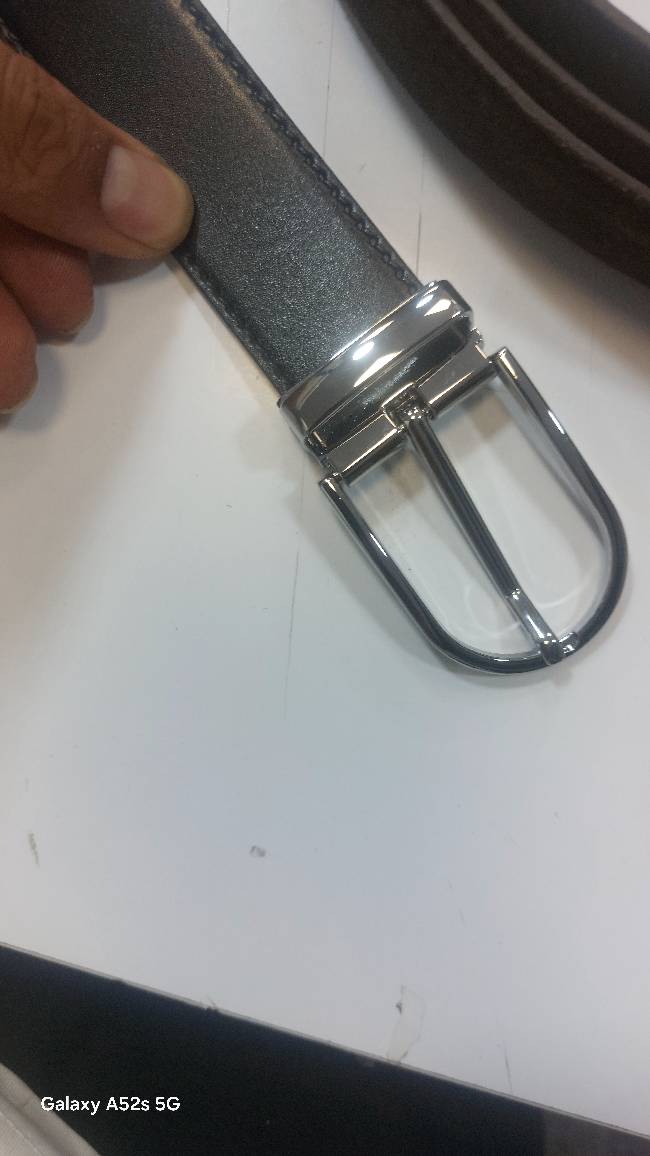 کمربند چرم ساده مشکی کارلوتی کد b211