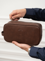 کیف دستی washbag قهوه ای کارلوتی کد b164 - Image 3