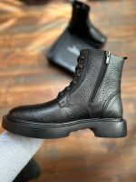 بوت‌ چرم طبیعی مشکی Forli کد sho186 - Image 4